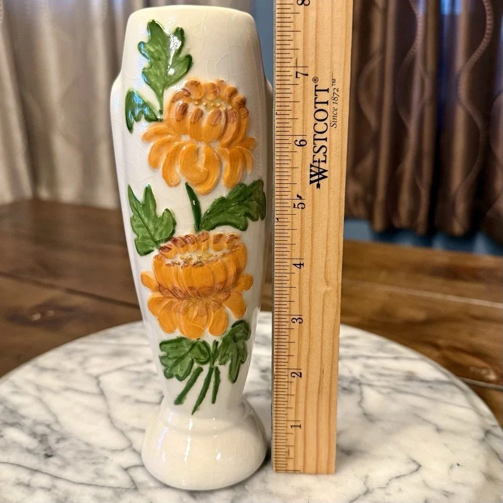 3pc VTG 70s 80s‎ Boho Hippie Spring Ceramic Flower Vase Pot Country Granny Core